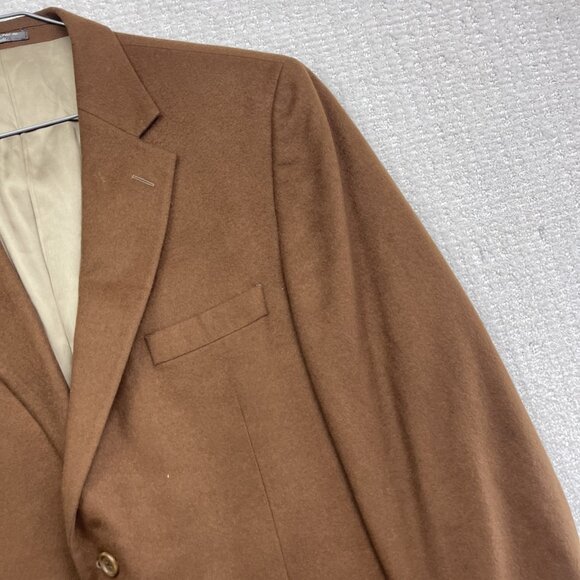 VTG Arnold Brant Pure Cashmere Sport Coat Blazer Jacket Men’s Light Brown Read* - Picture 4 of 16